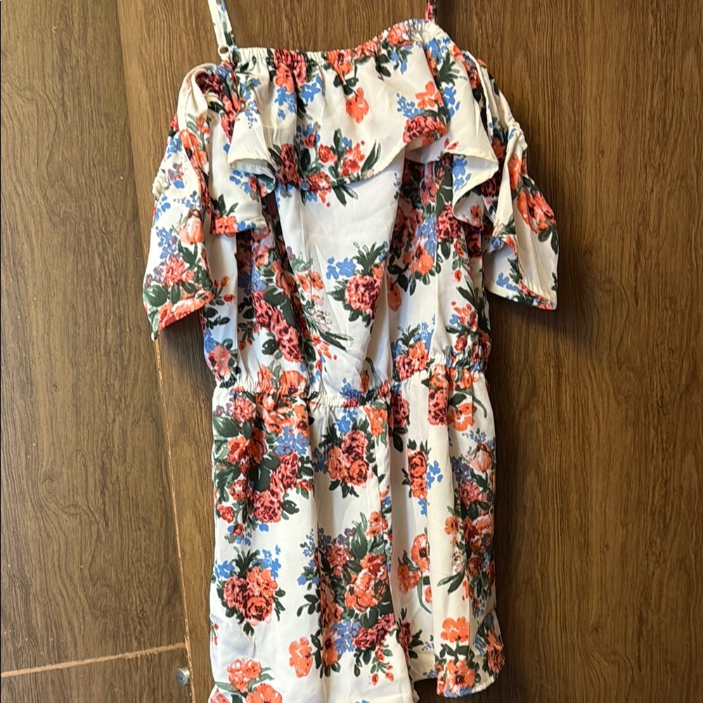 Floral Off-Shoulder Romper - Tox K